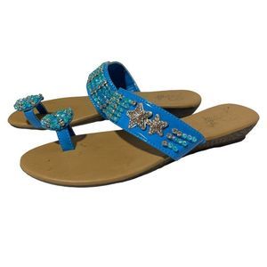Rosette Women’s Sandals Ocean Themed Size 8